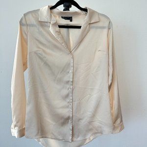 ASOS LUXE SATIN BUTTON DOWN TOP